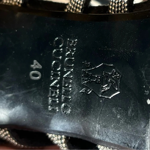 BRUNELLO CUCINELLI Sz 40  Monill Strappy Bling Sparkle Chunky Shooty Heels - Picture 3 of 12